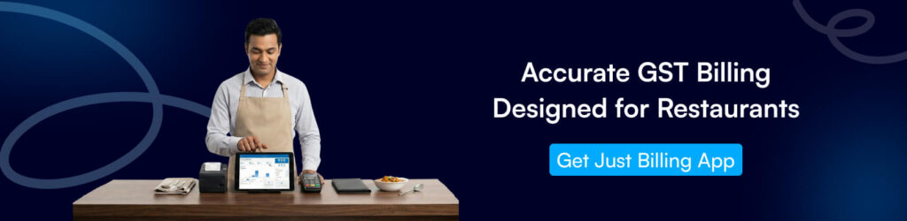 GST billing, restaurant POS, tax compliance