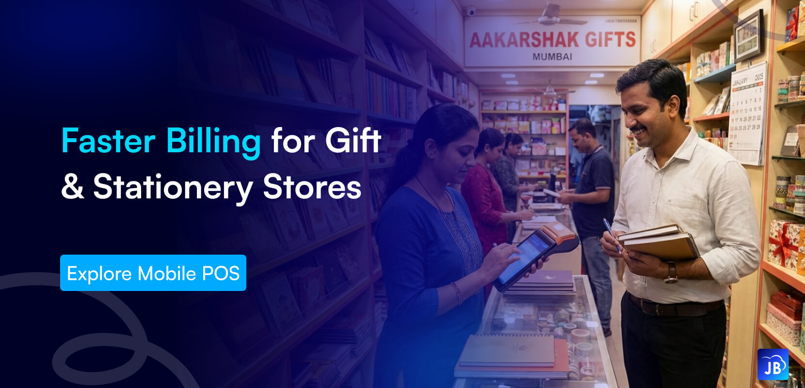 mobile POS system, gift store POS, stationery billing