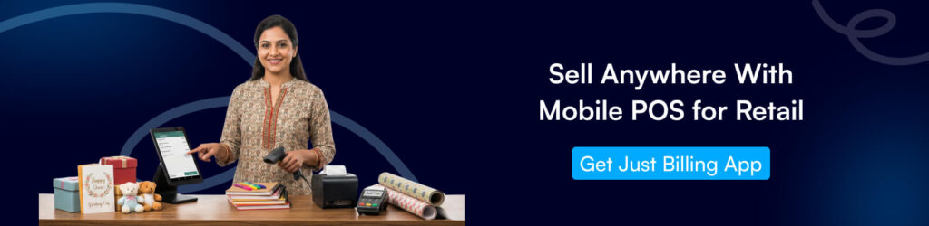 mobile POS system, gift store POS, stationery billing