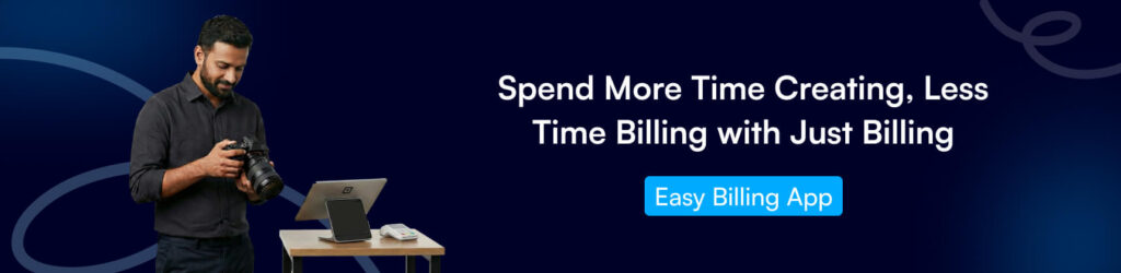 photography billing software, studio POS, service invoicing