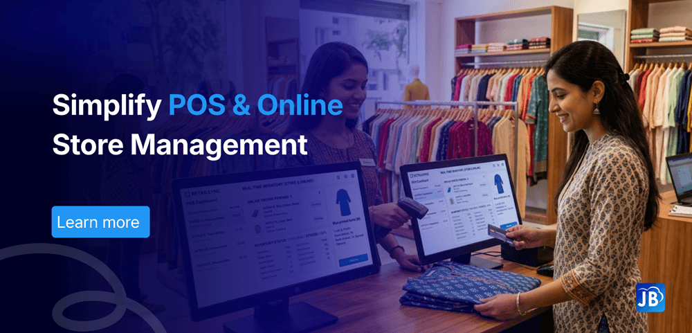 Shopify POS integration, online store management, unified commerce dashboard, retail automation